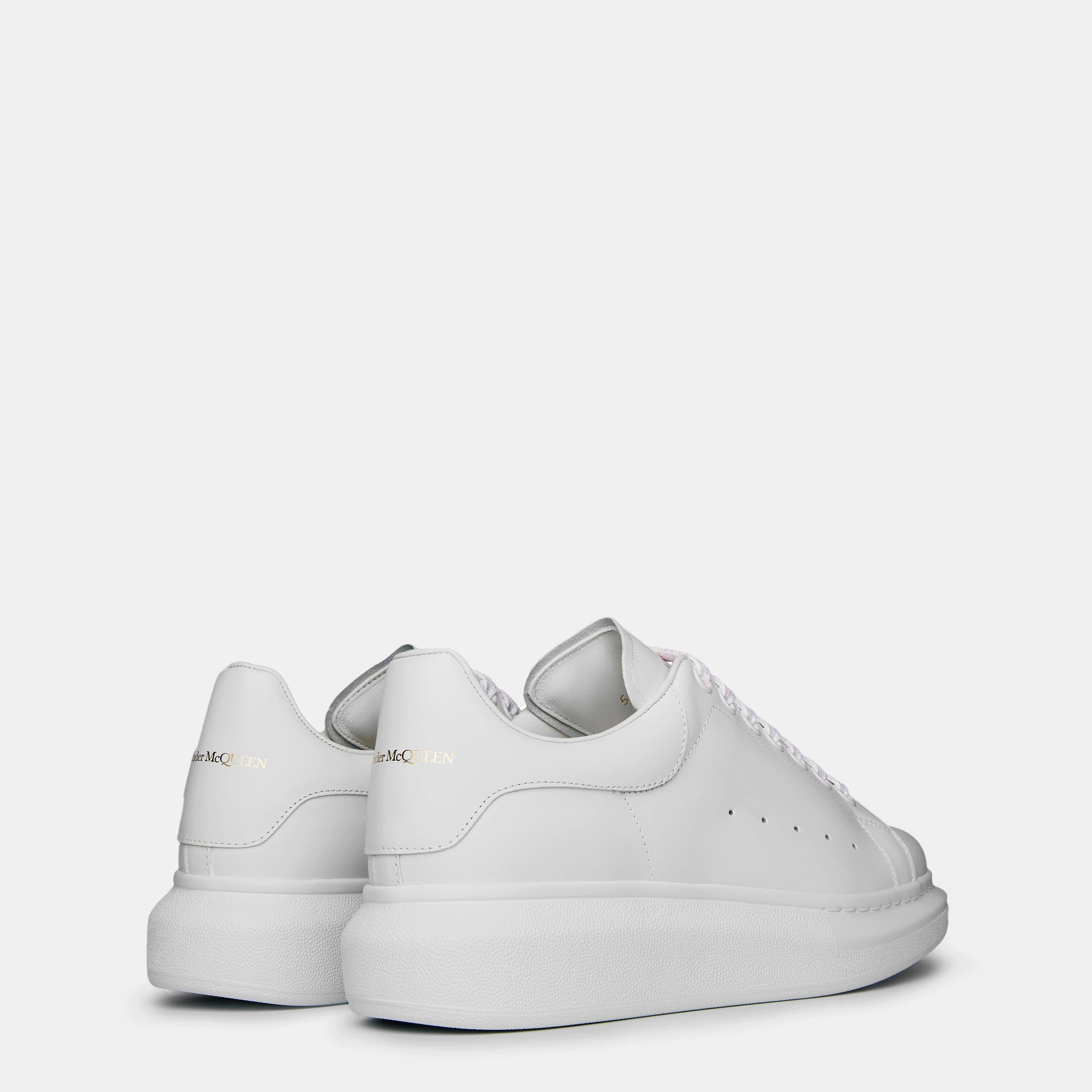 Logo Print Leather Oversized Trainers