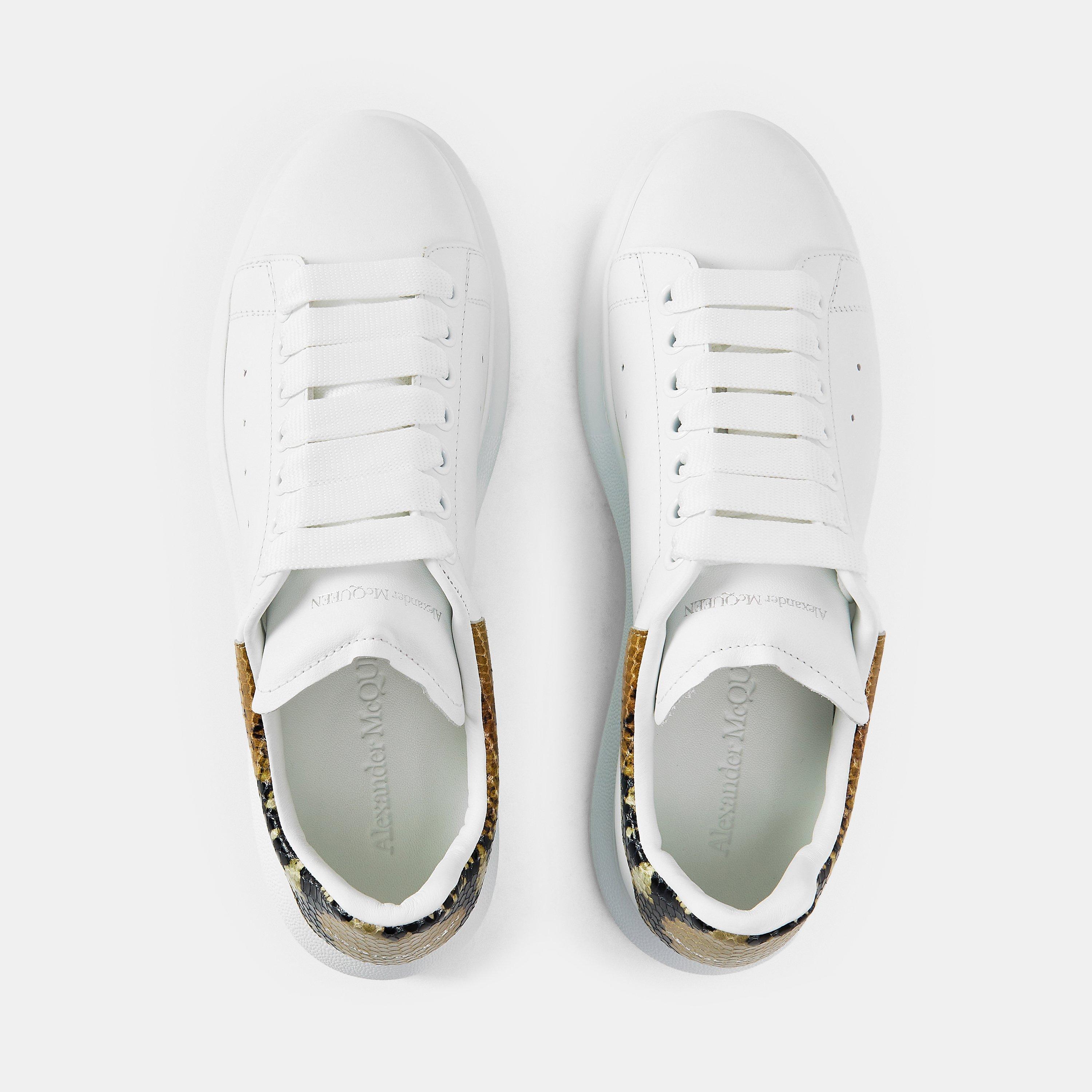 Logo Print Leather Oversized Trainers