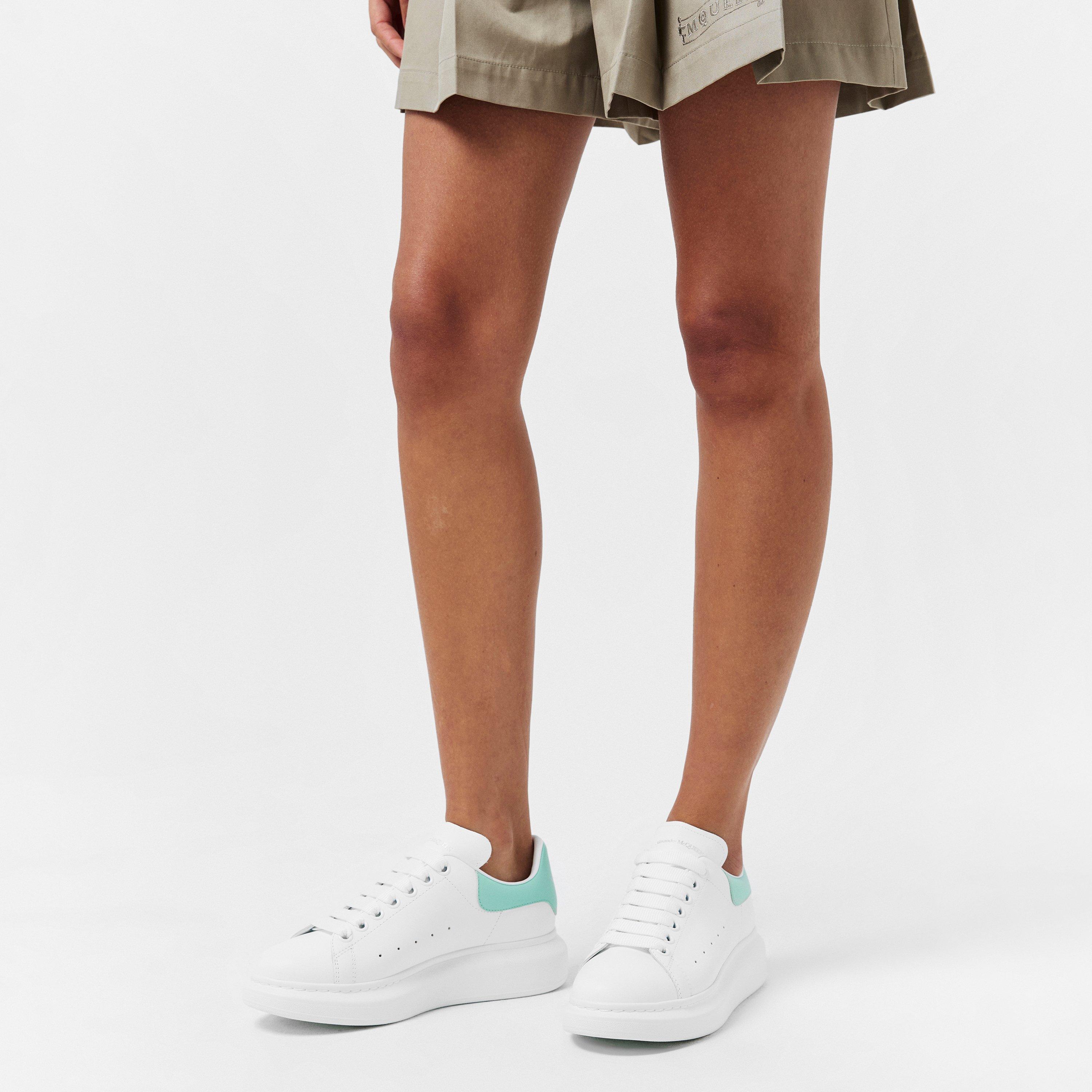 Logo Print Leather Oversized Trainers