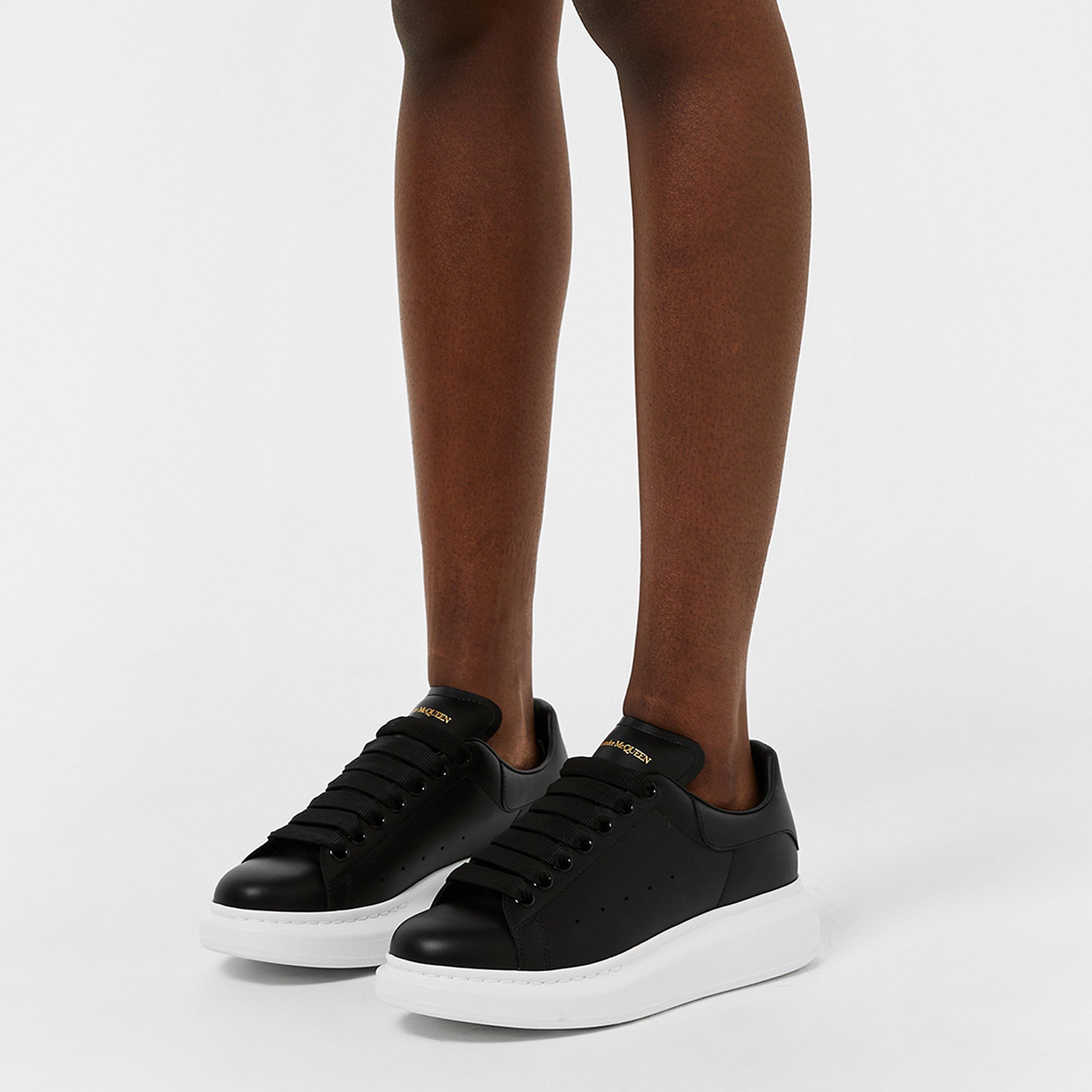 Logo Print Leather Oversized Trainers