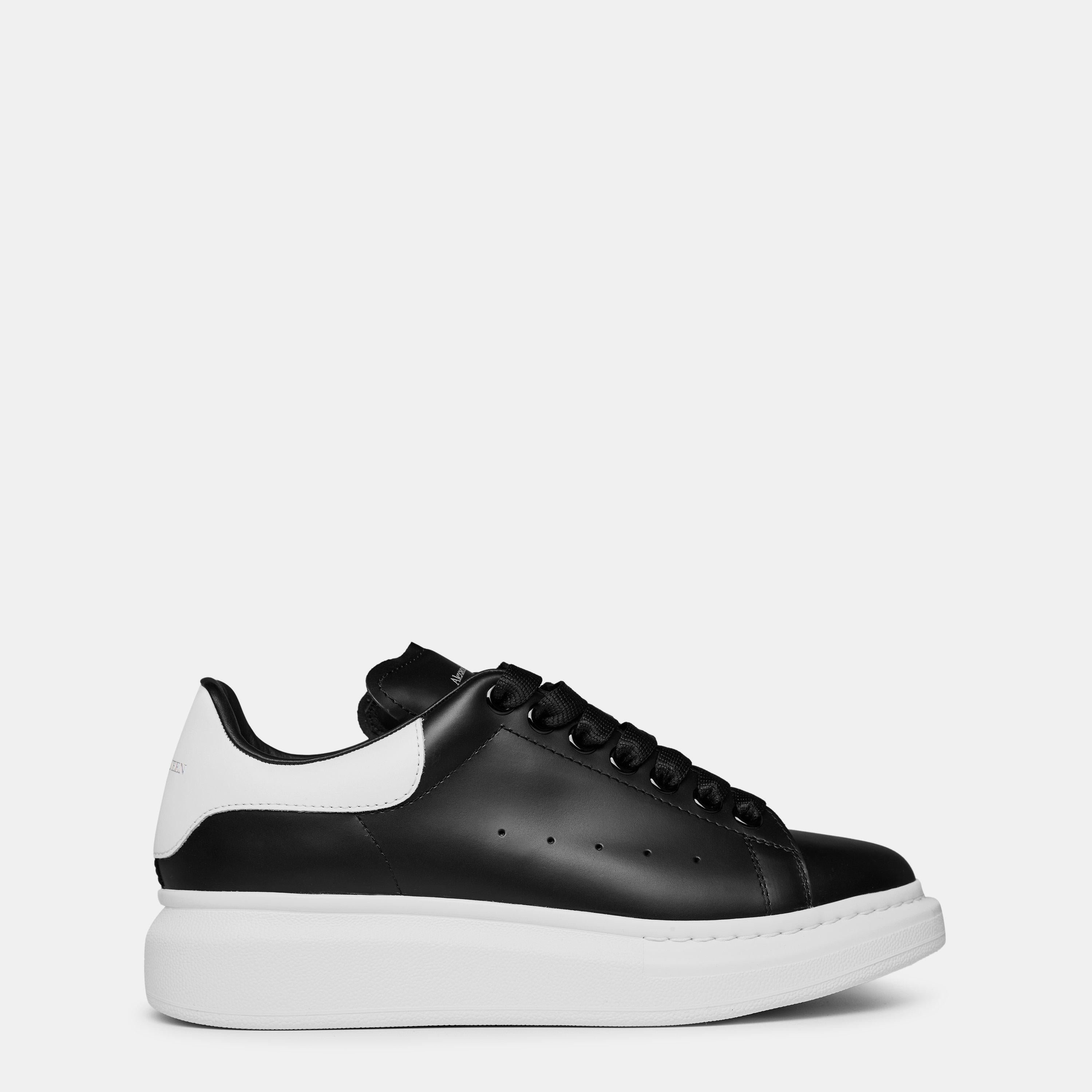 Logo Print Leather Oversized Trainers