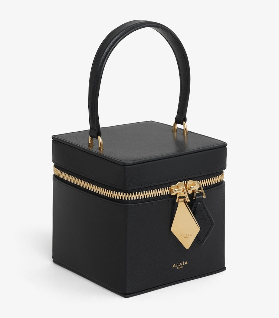 Leather Cube Vanity Bag