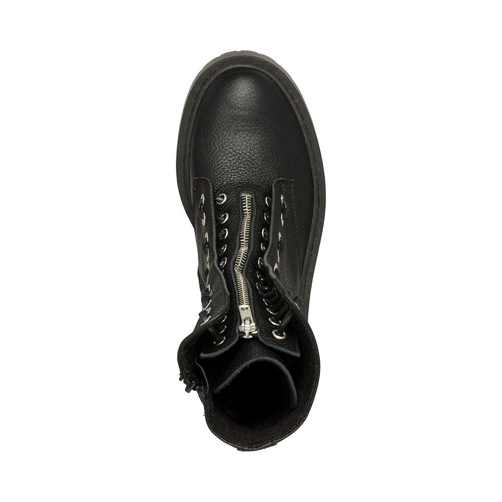 Odilia Buckle Detail Side Zip Biker Boots