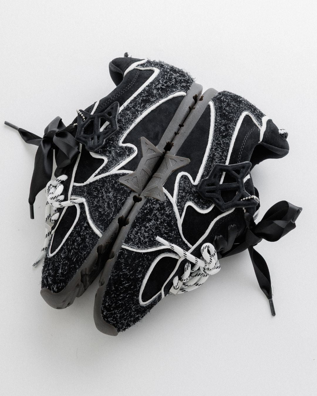 Adored Black Hairy Suede