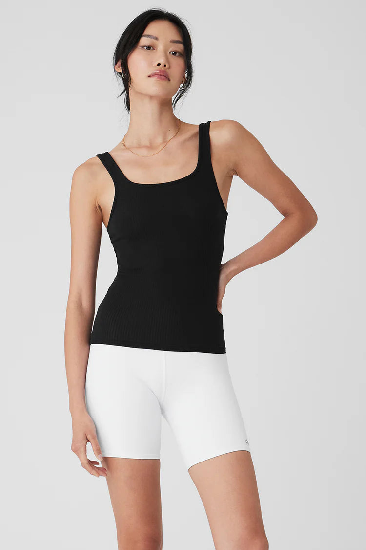 Ribbed Sea Coast Scoop Neck Tank