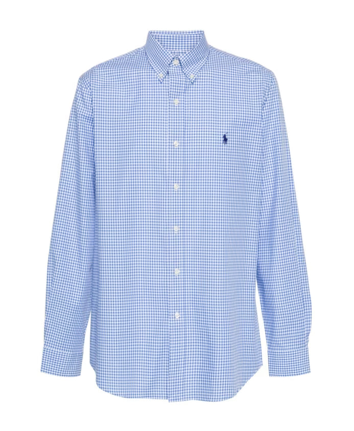 Polo Ralph Lauren Blue Check Shirt with Pony Embroidery