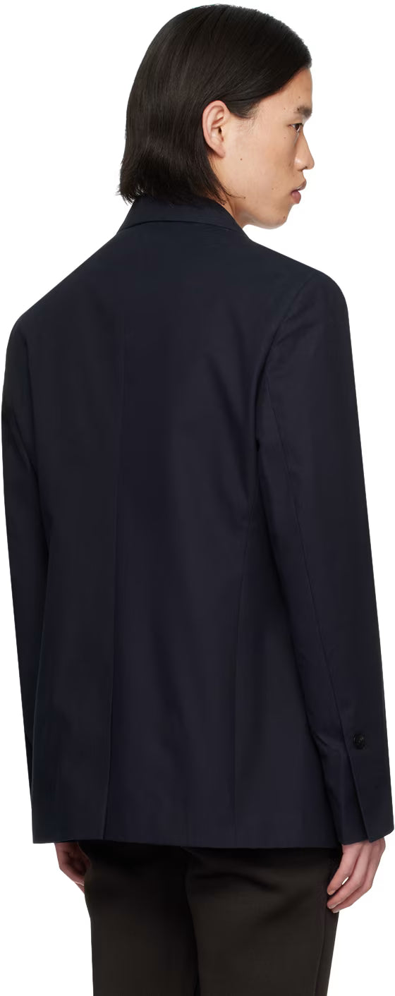Ferragamo Navy Single-Breasted Blazer
