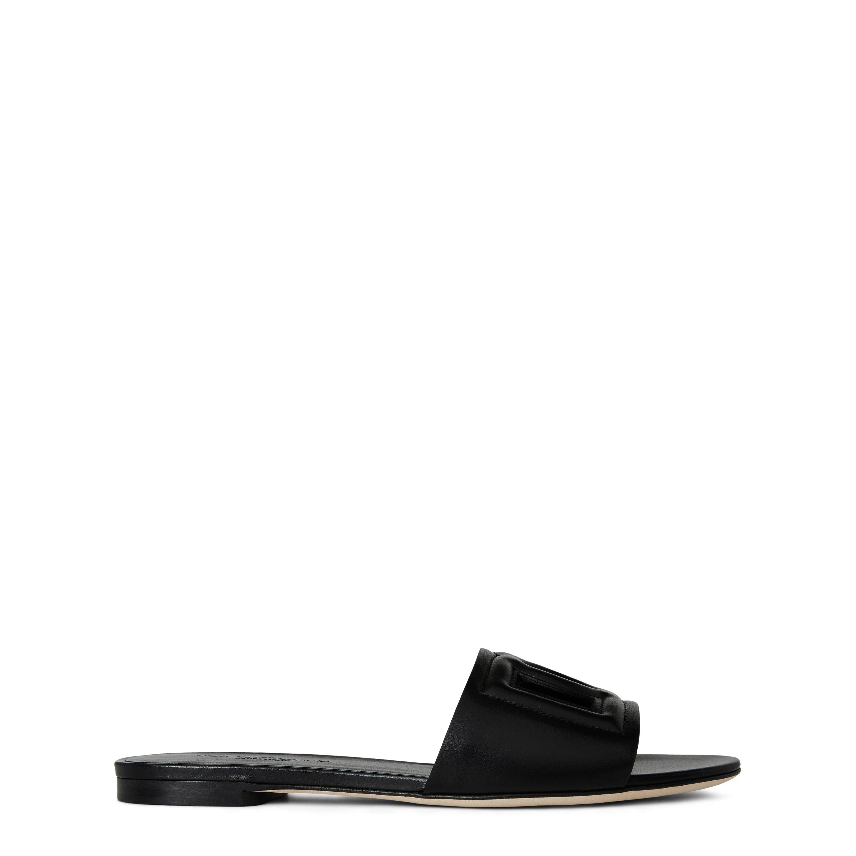 Embossed Leather Bianca Sliders