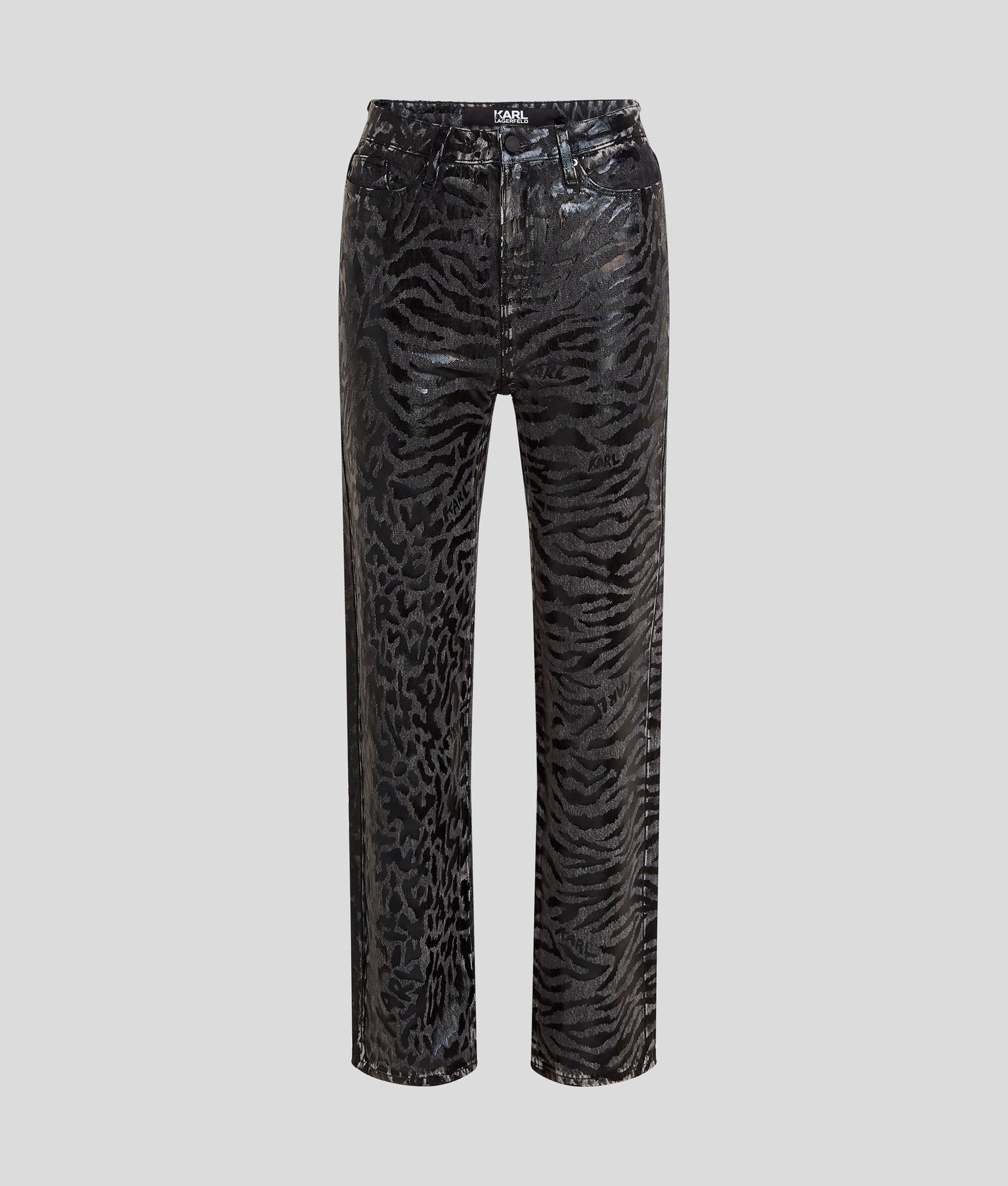 ALL-OVER ZEBRA-PRINT STRAIGHT JEANS