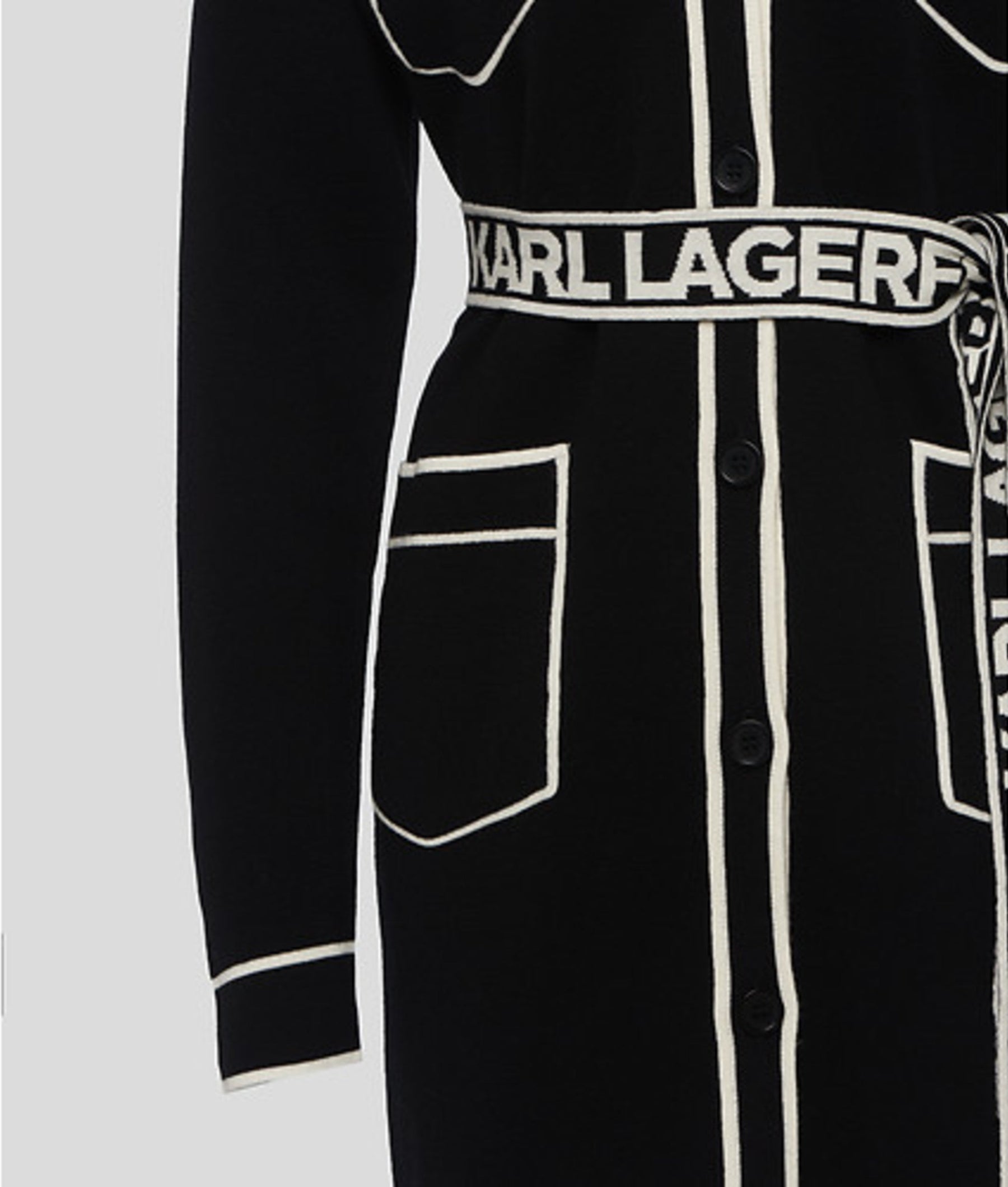 LOGO BELTED CARDIGAN