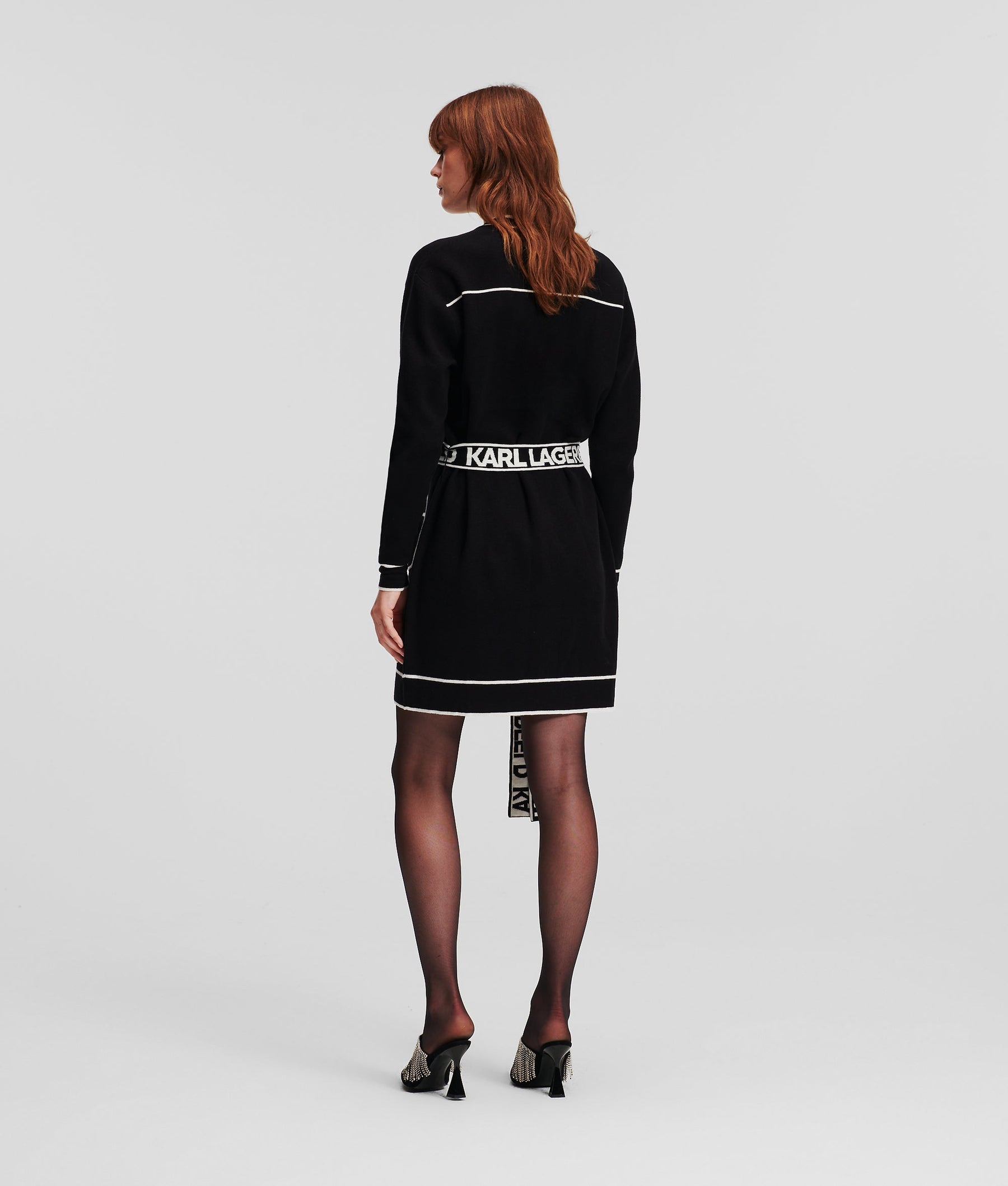 LOGO BELTED CARDIGAN