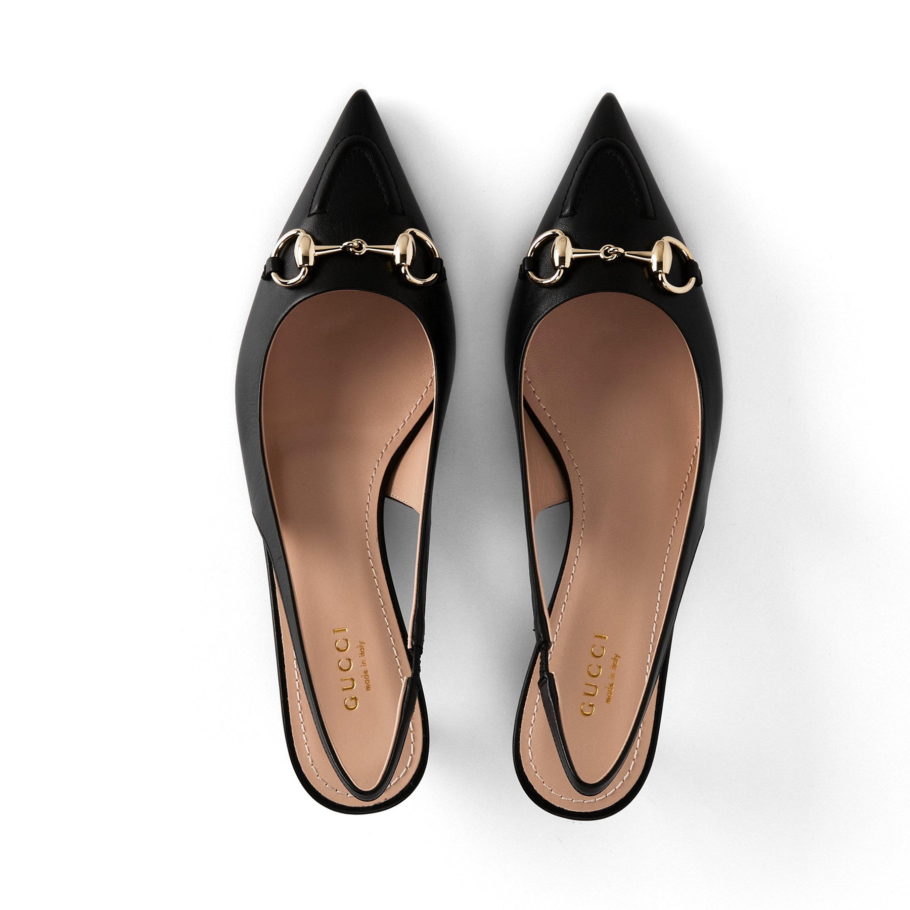 Women's Motif Canvas Horsebit Sling Pumps