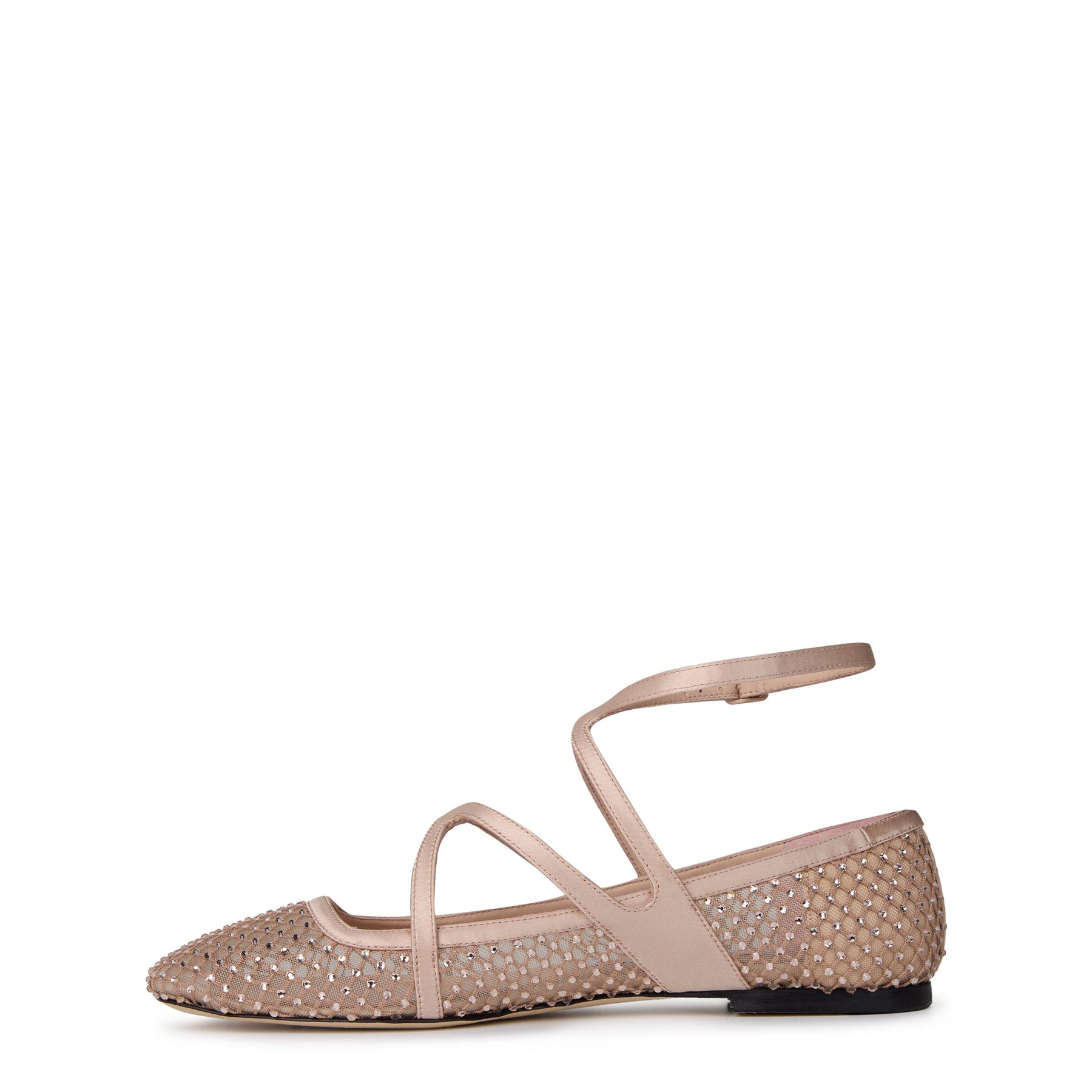 Women's Crystal Mesh Satin Astoria Ballet Flat