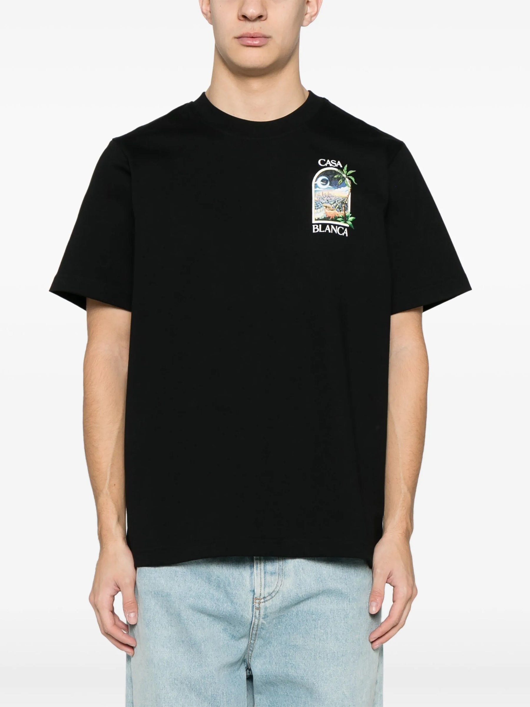 Casablanca LA Night Printed T-Shirt in Black