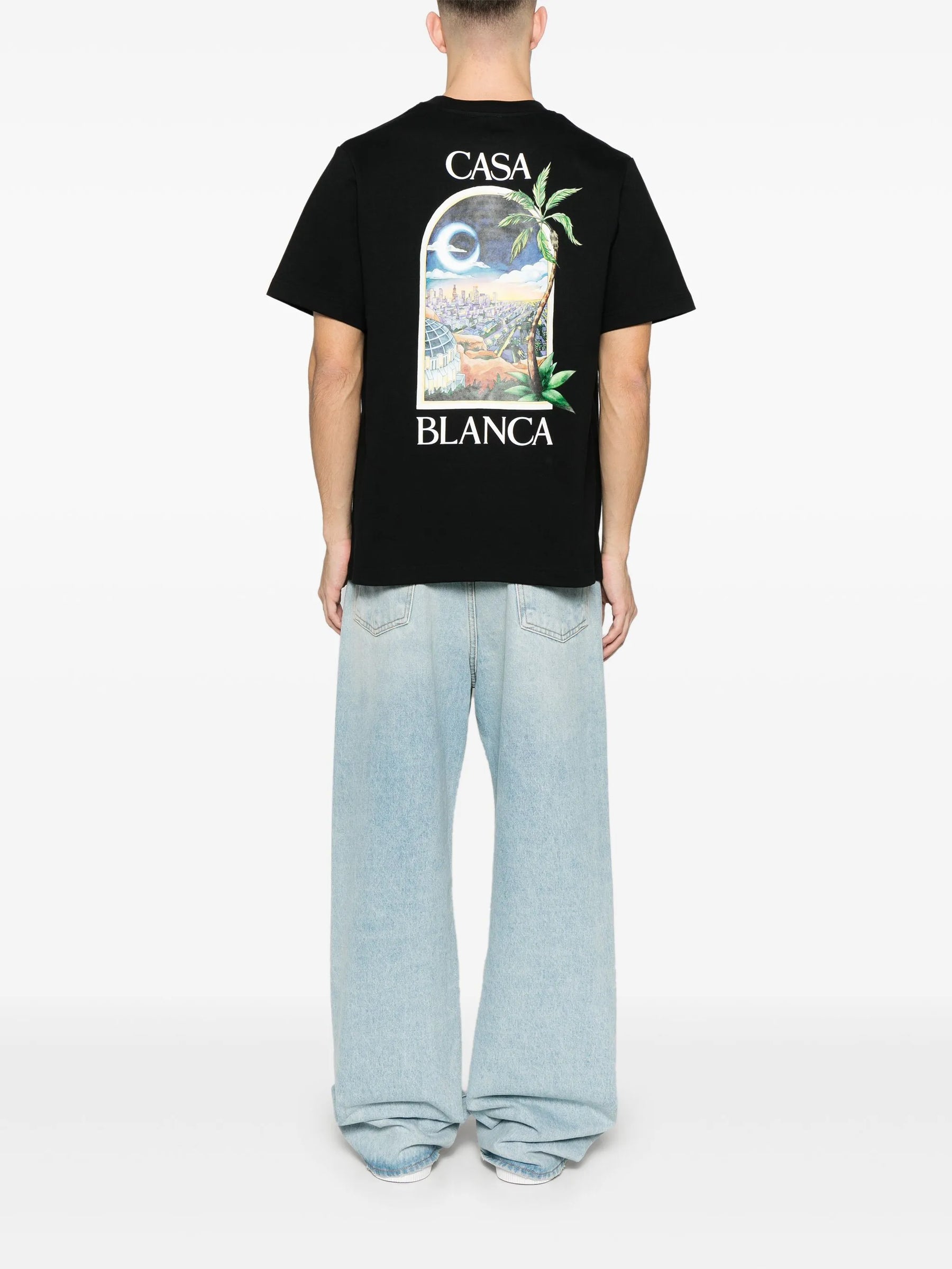 Casablanca LA Night Printed T-Shirt in Black