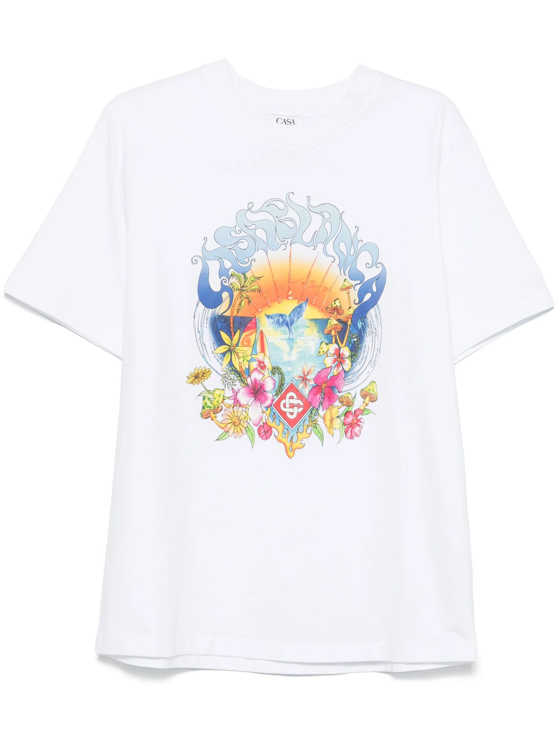 Casablanca Surf Trip Printed T-Shirt in White
