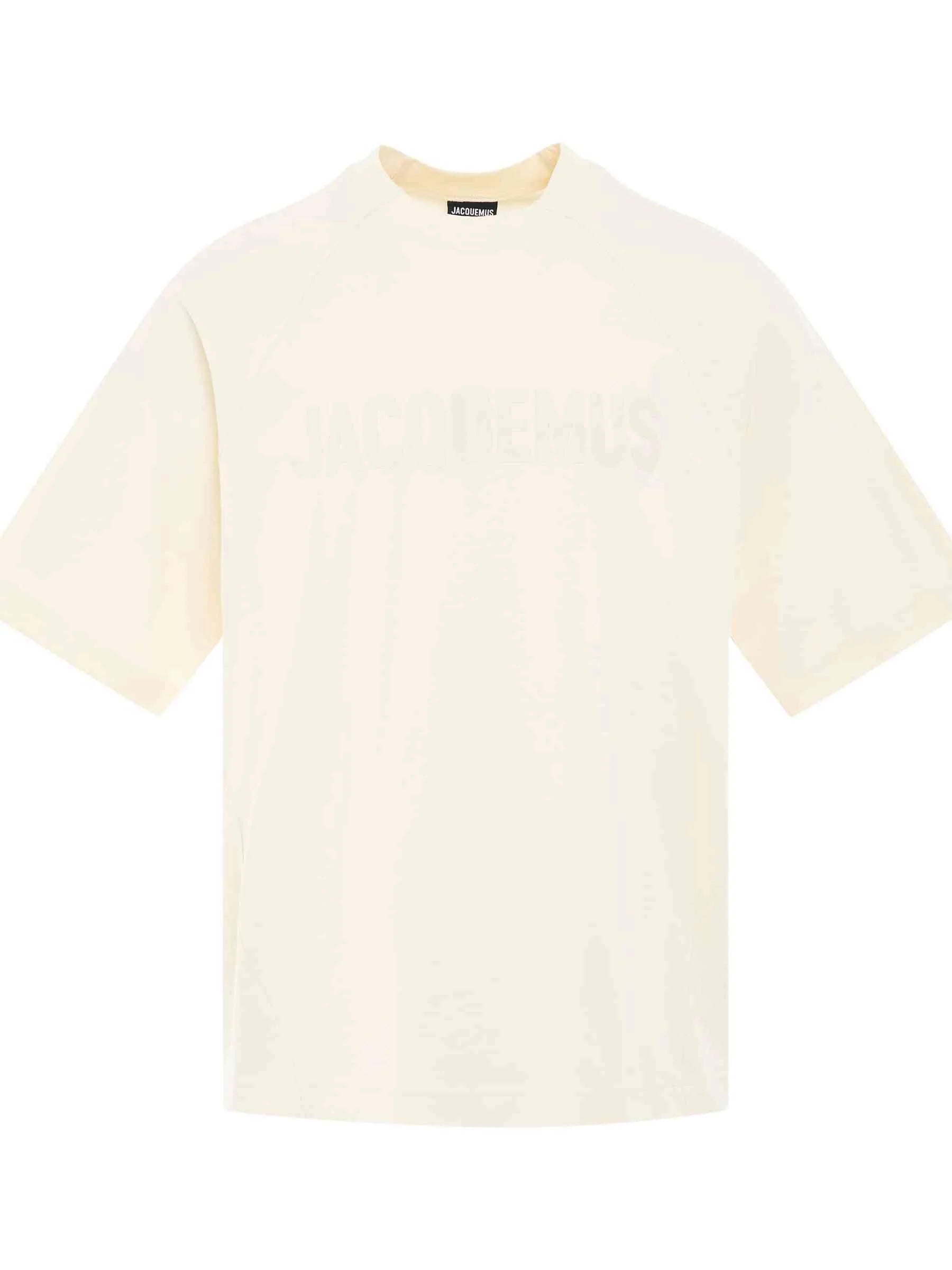 Typo Logo T-Shirt in Light Beige