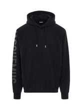 Typo Logo Hoodie in Black