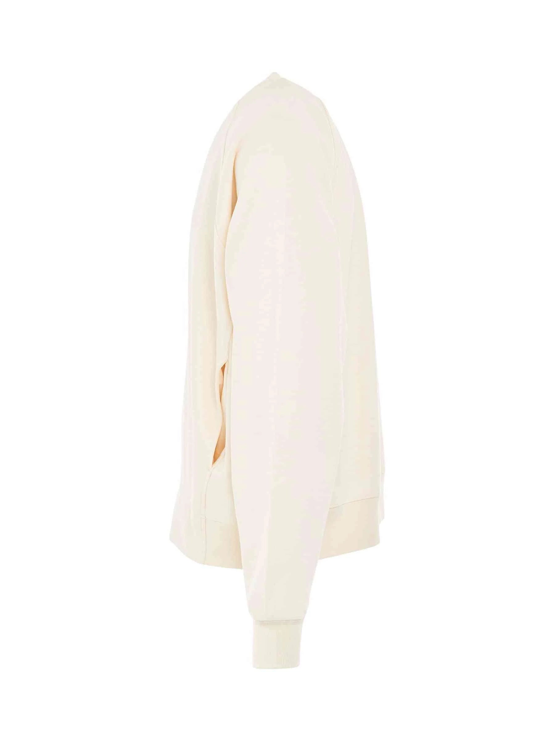 Typo Sleeve Logo Sweatshirt in Light Beige