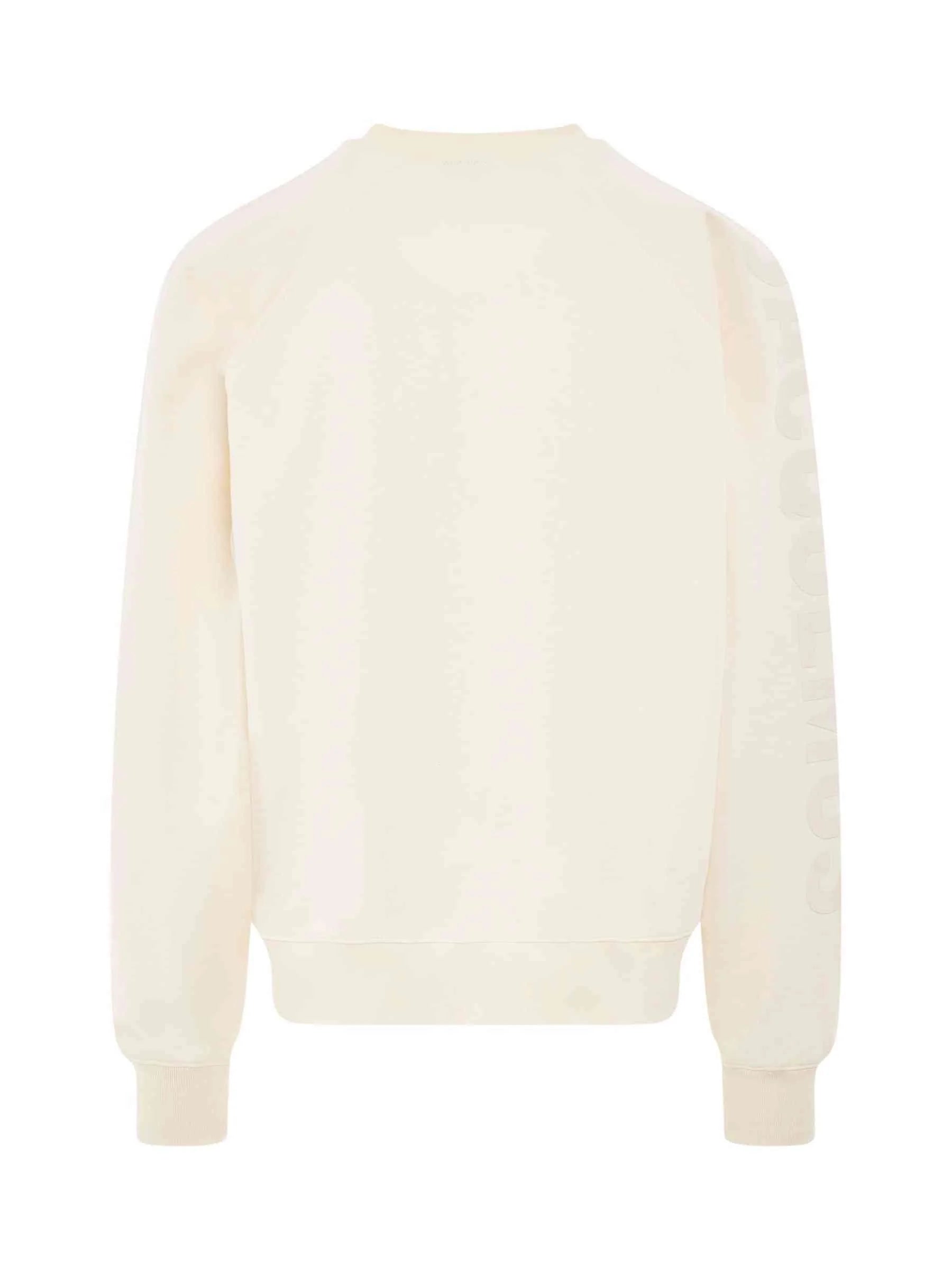 Typo Sleeve Logo Sweatshirt in Light Beige