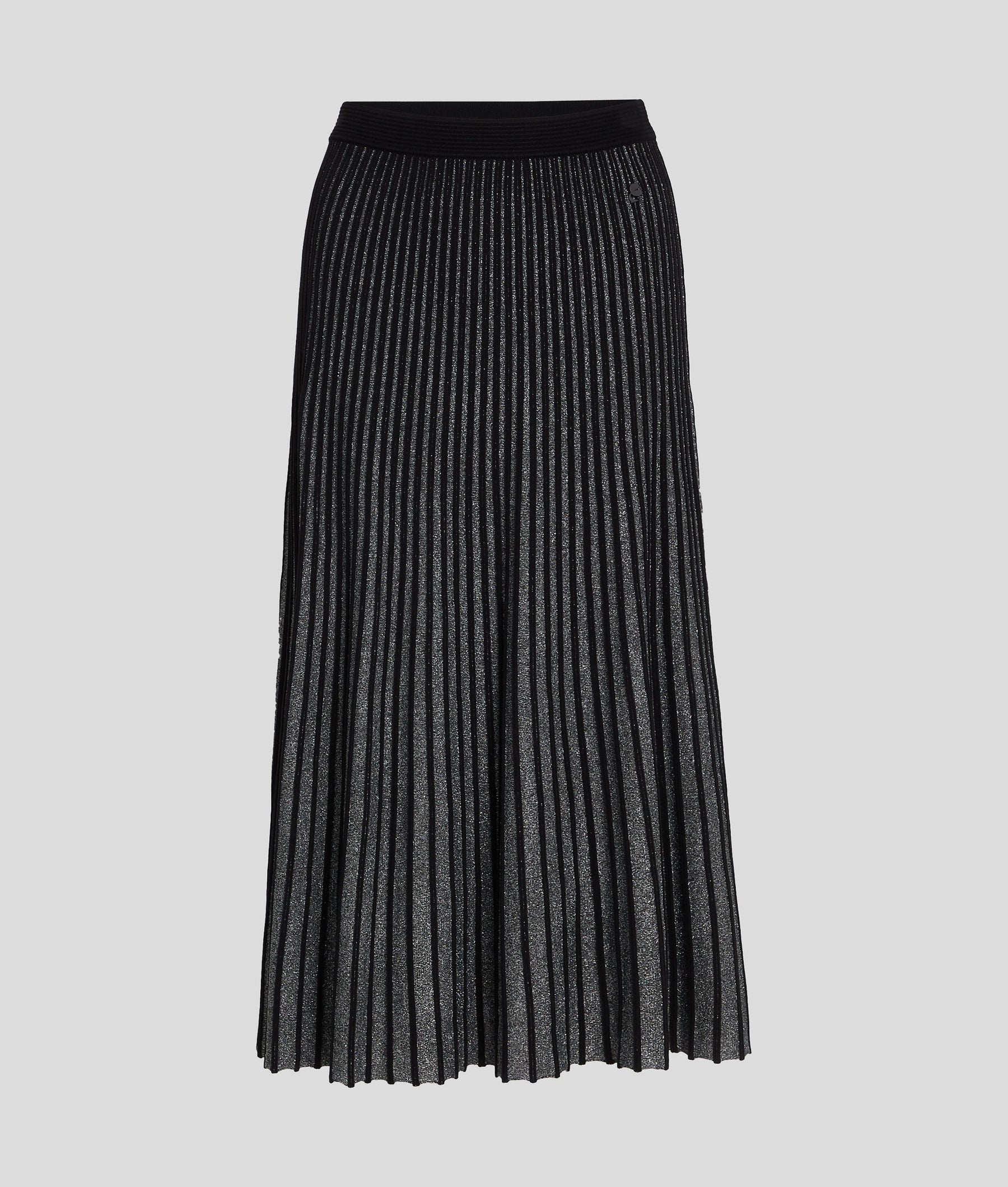 METALLIC PLEATED MIDI SKIRT