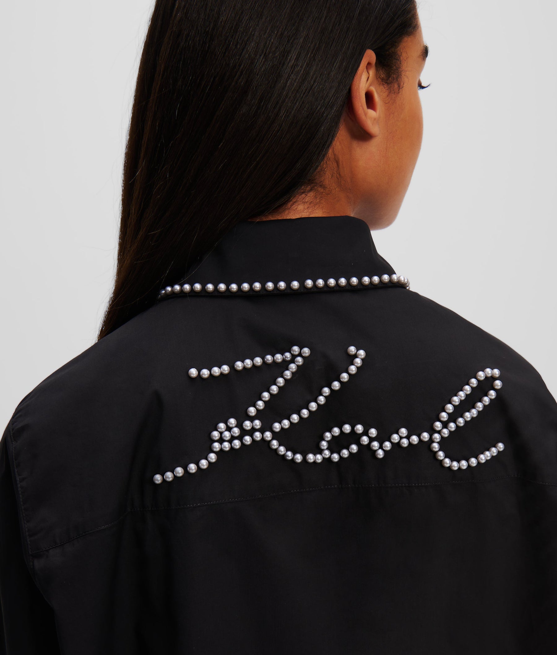 PEARL-EMBELLISHED TUNIC SHIRT