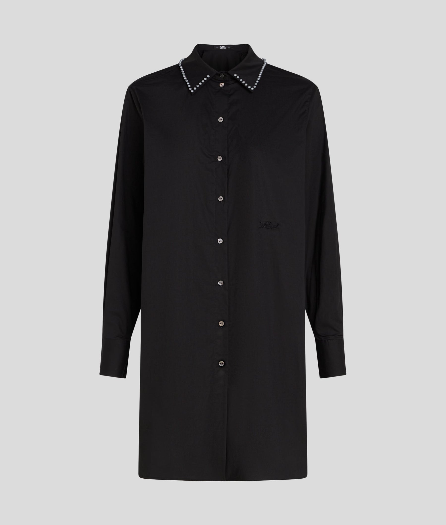 PEARL-EMBELLISHED TUNIC SHIRT