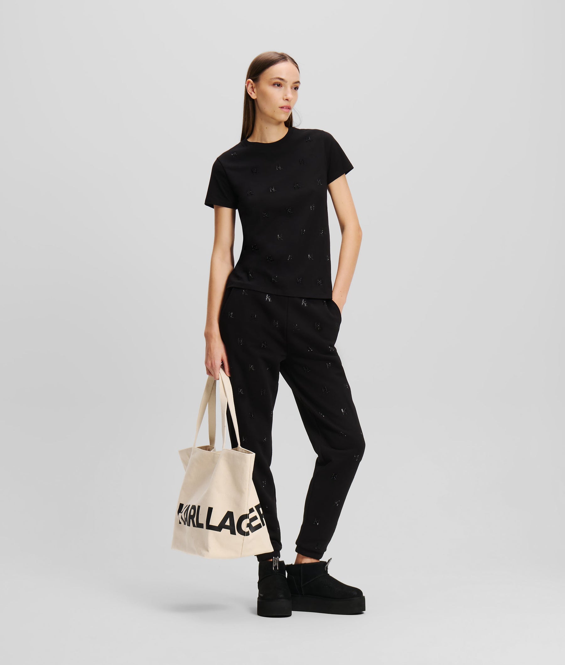 MONOGRAM RHINESTONE T-SHIRT