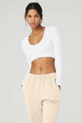 Seamless Ribbed Cropped Serene Long Sleeve