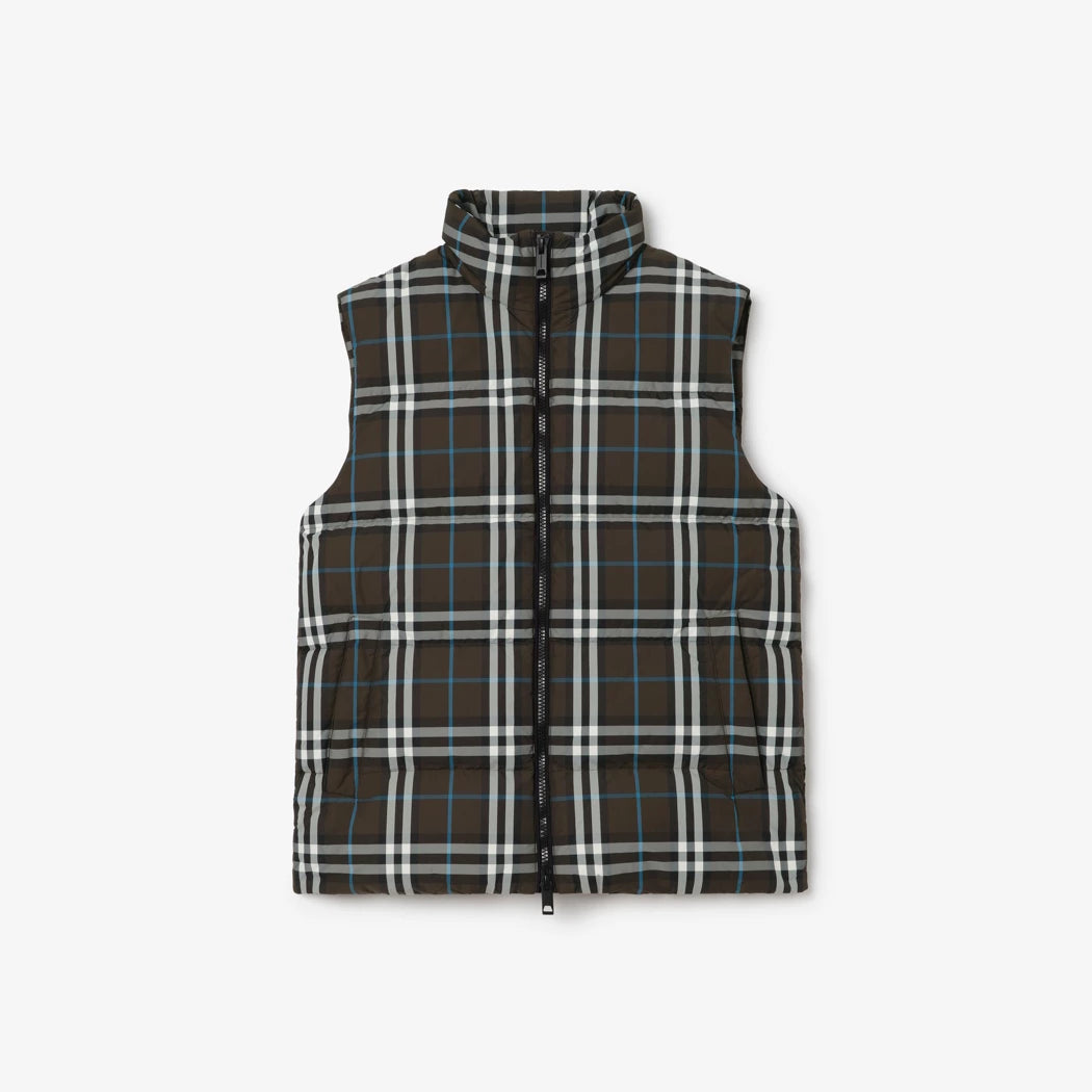 Check Puffer Gilet