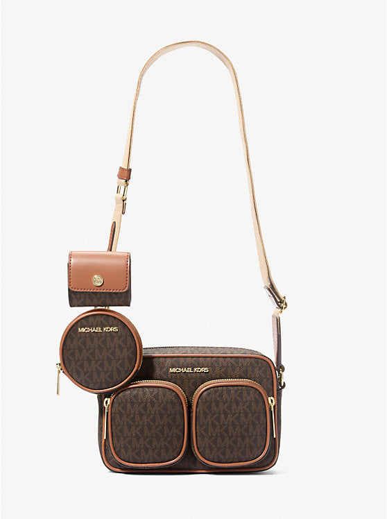 Jet Set Medium Signature Logo Crossbody Bag with Case for Apple Airpods Pro