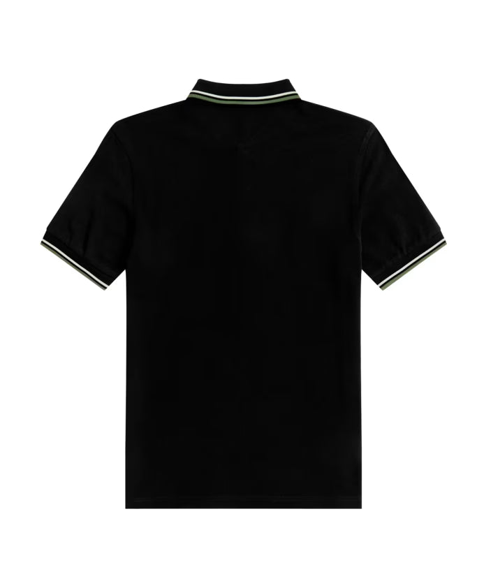 Fred Perry Double Green Apple Border Polo Shirt