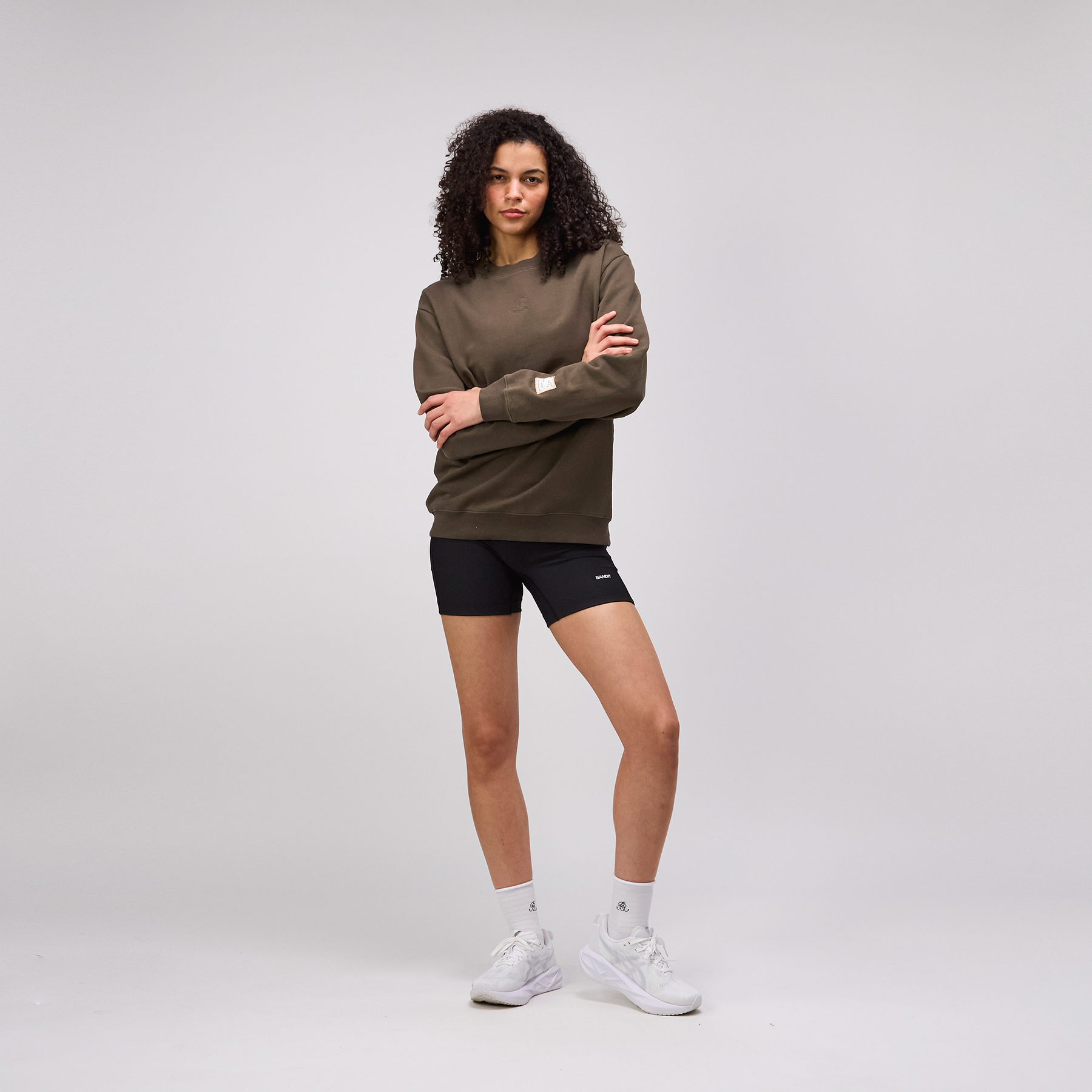 Cotton Fleece Crewneck - Unisex, Dark Fatigue