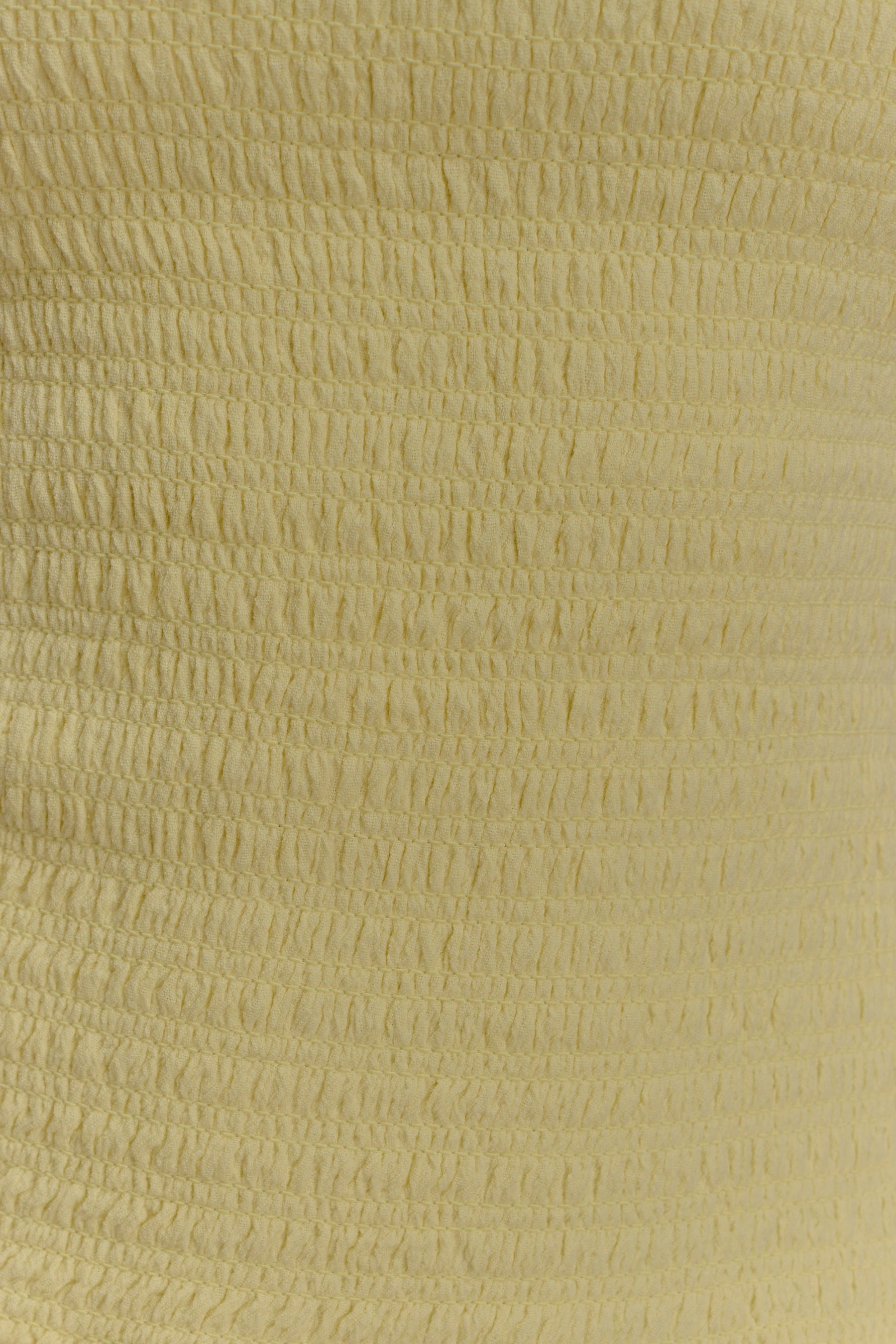 Maureen Cotton Shirring Maxi Dress - Lemon