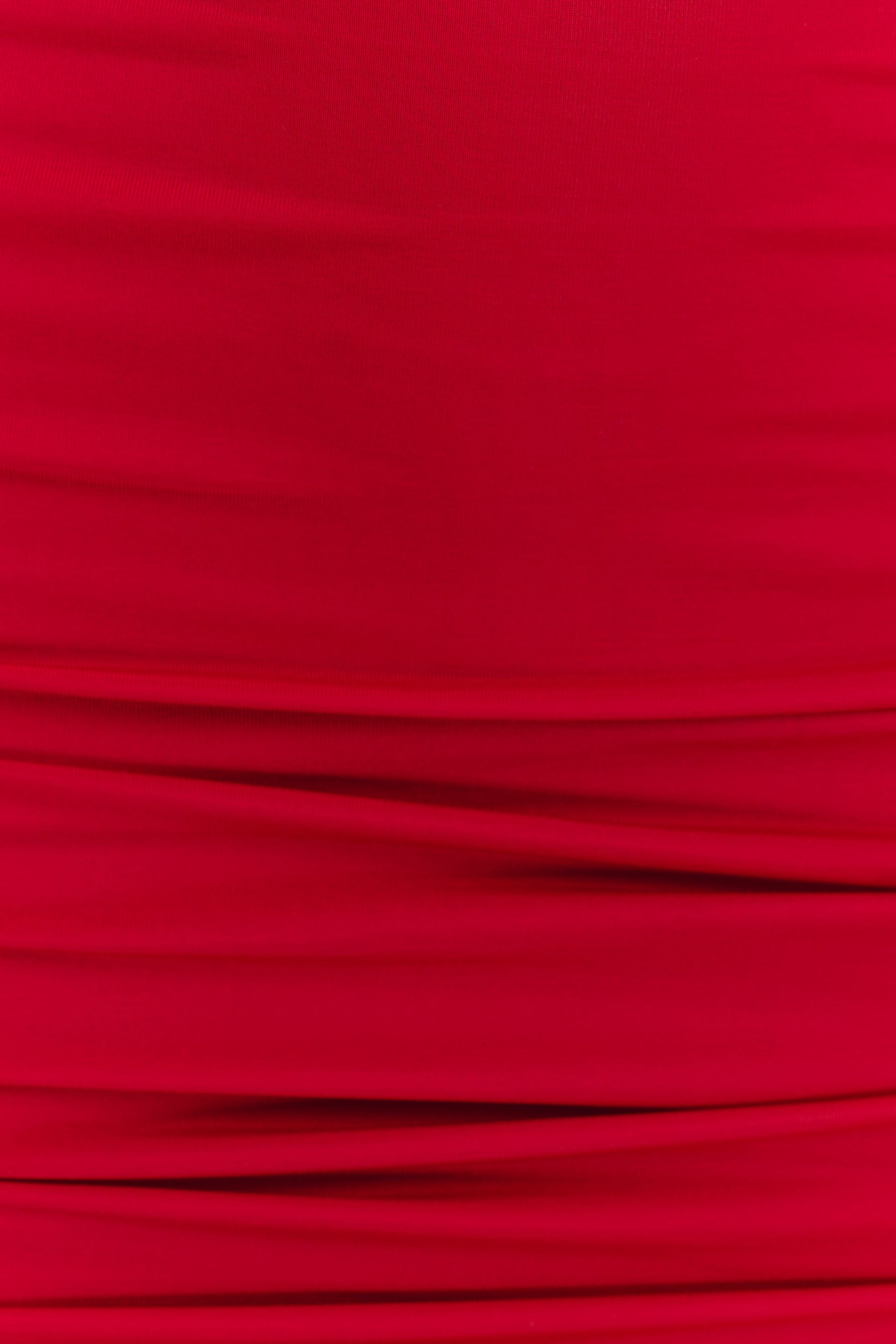 Mariposa Slinky Halter Mini Dress - Red
