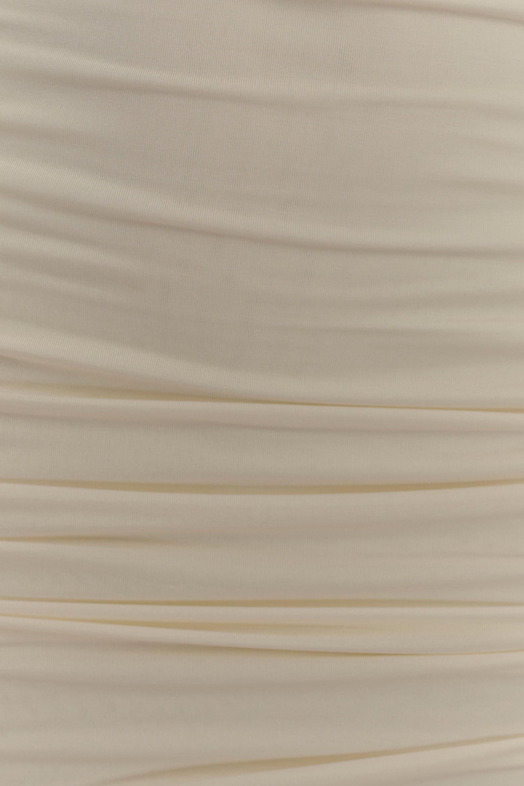 Mariposa Slinky Halter Mini Dress - Ivory