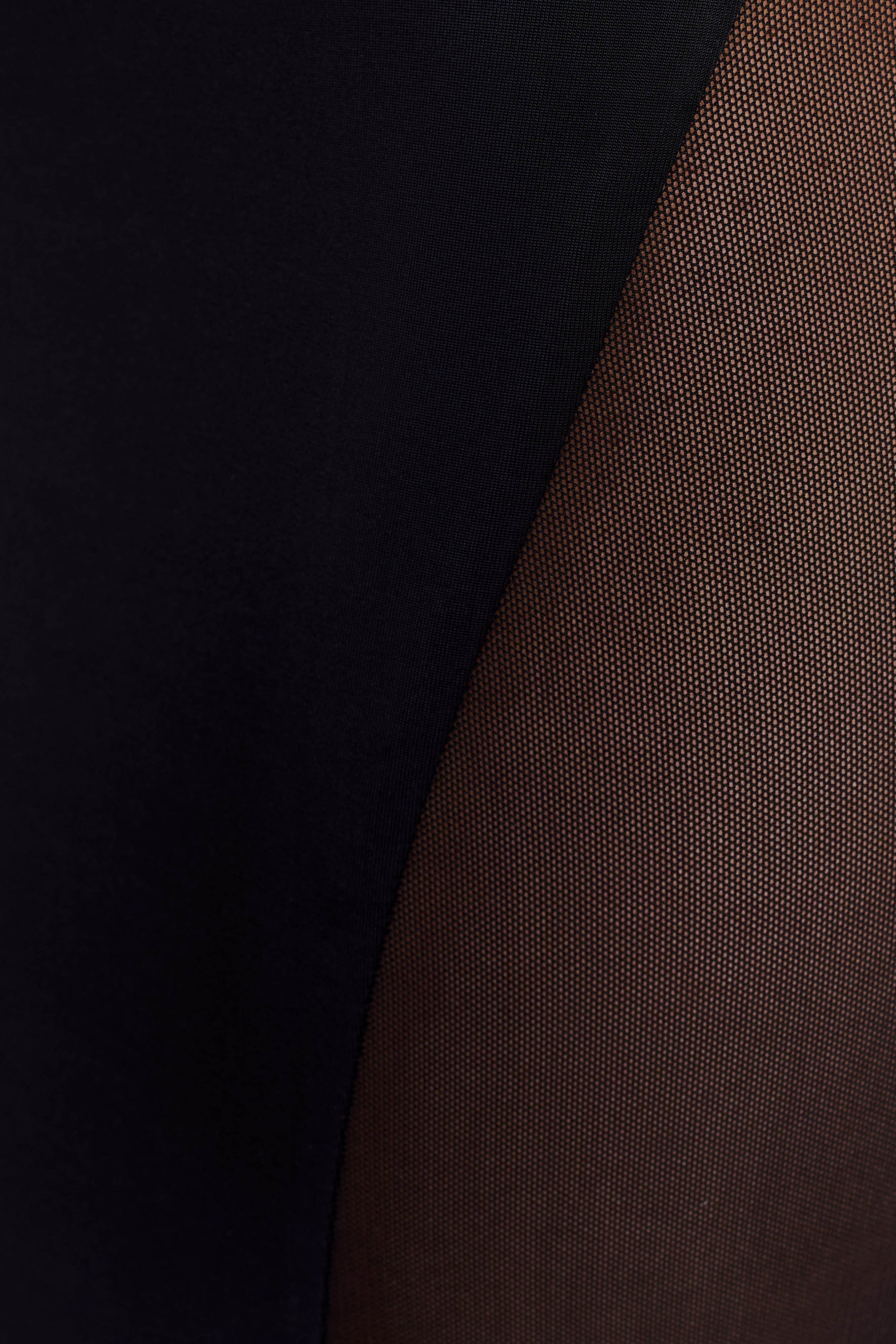 Wyatt Slinky And Mesh Maxi Dress - Black