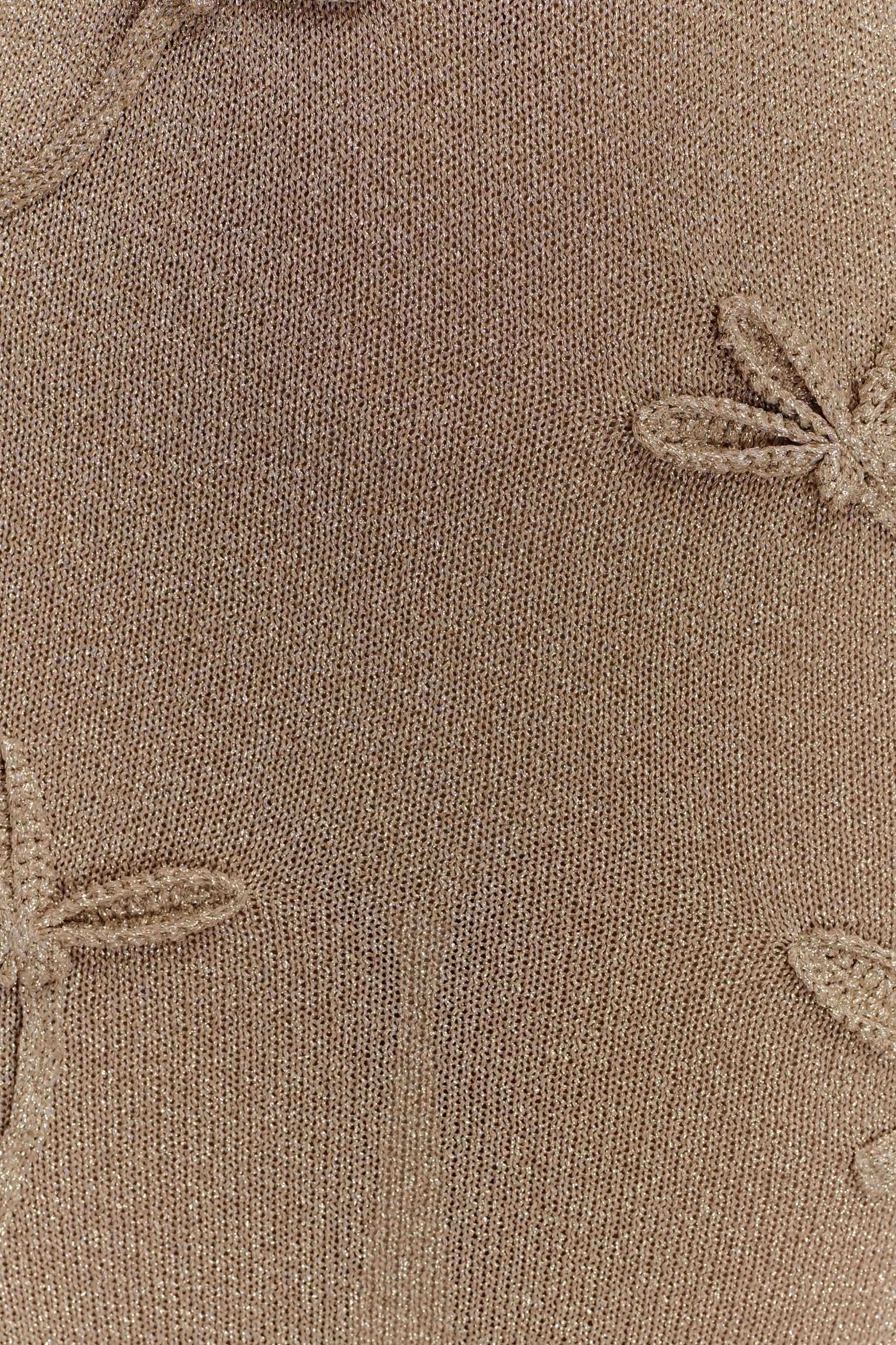 Celestino Floral Metallic Knit Maxi Dress - Gold
