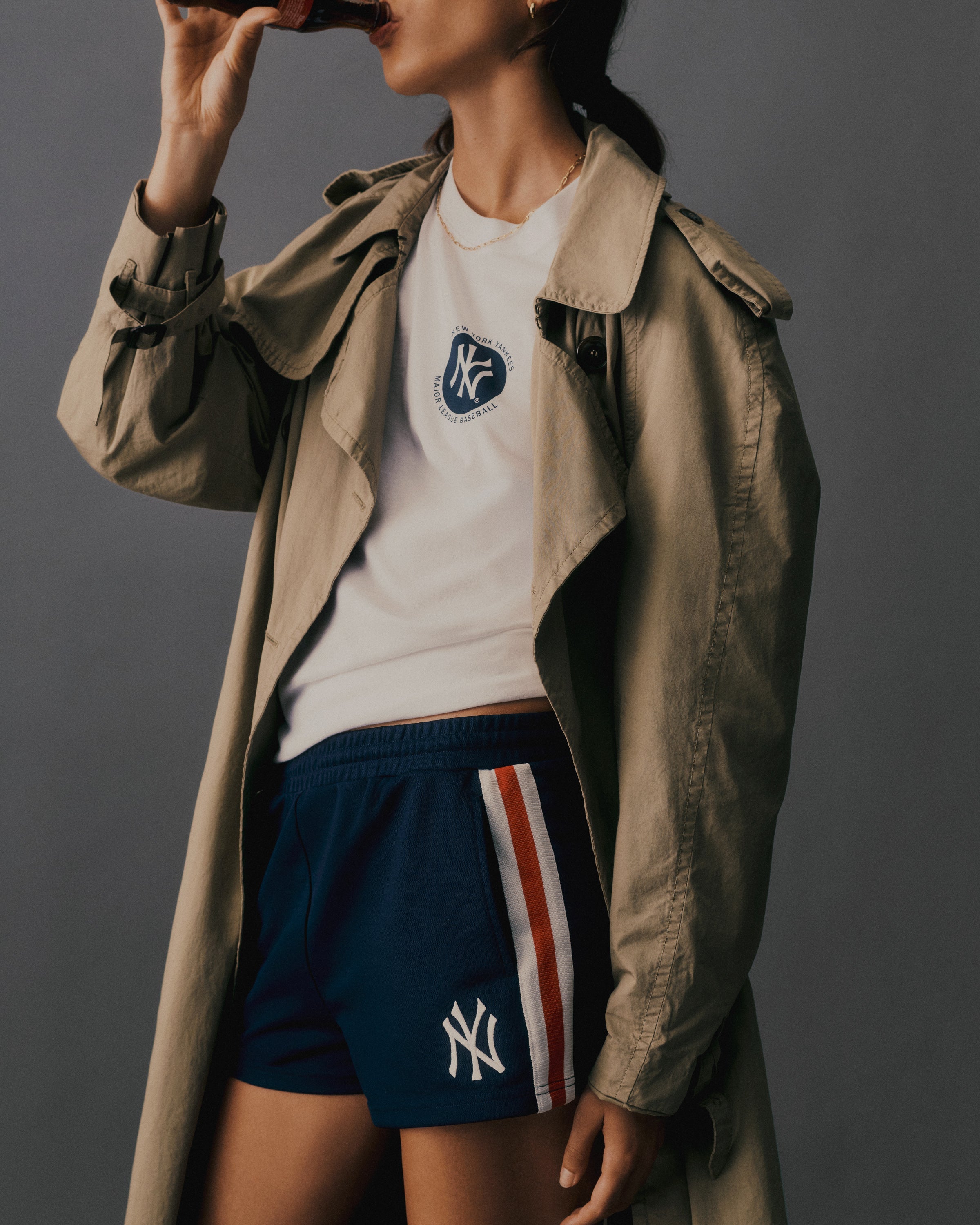 Yankees Serif Roller Short - Navy/White/Red