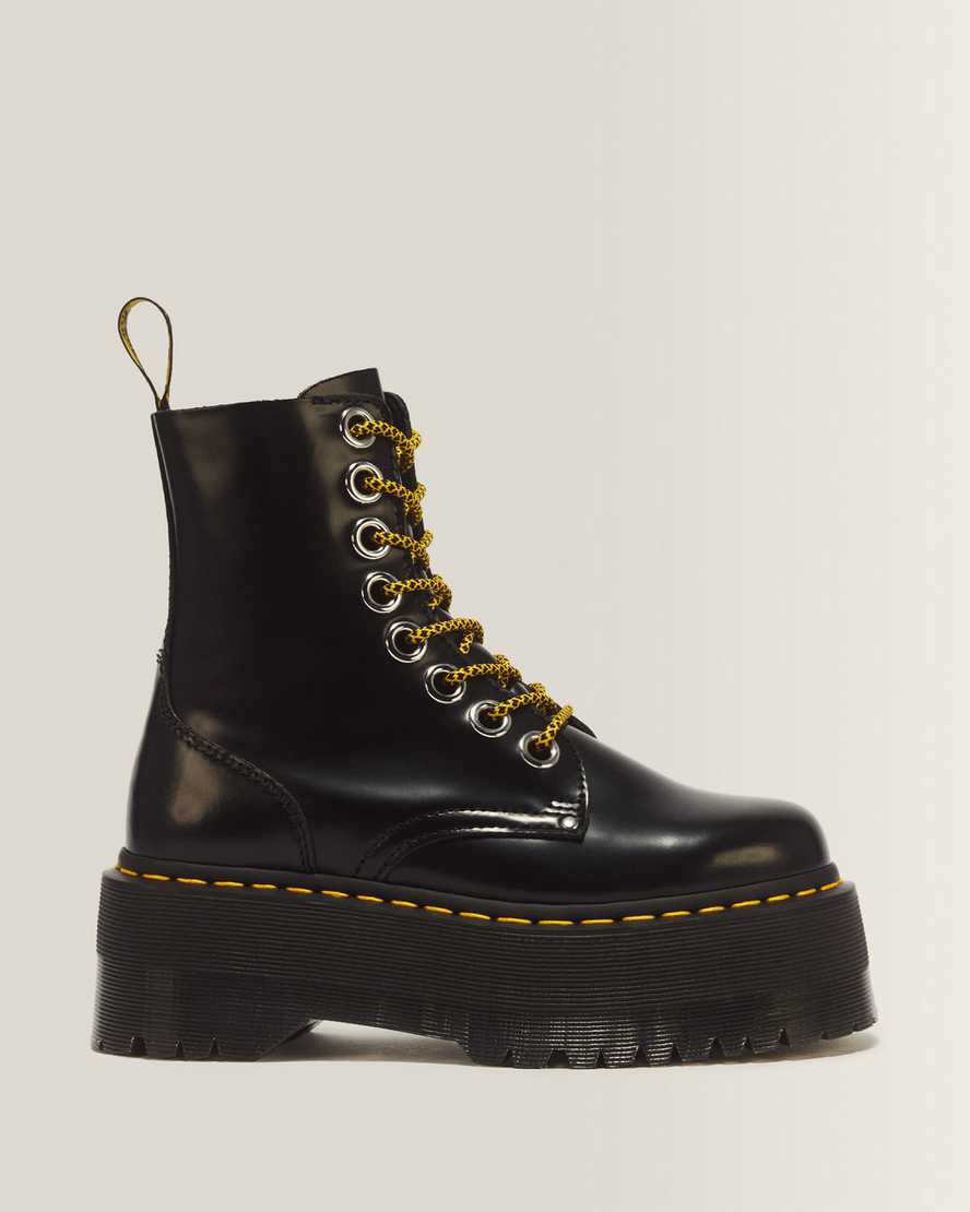 Jadon Max Boot Women's Platforms — BLACK BUTTERO