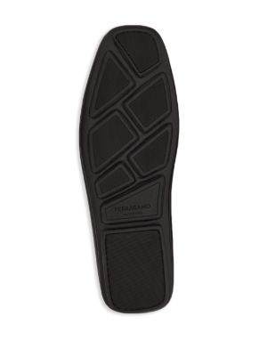 Gancini-plaque leather loafers