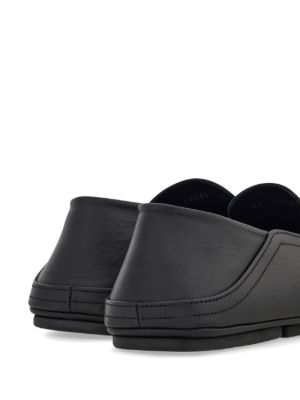 Gancini-plaque leather loafers