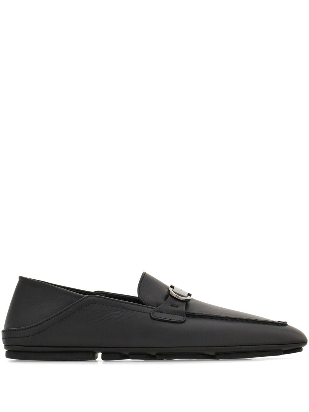 Gancini-plaque leather loafers