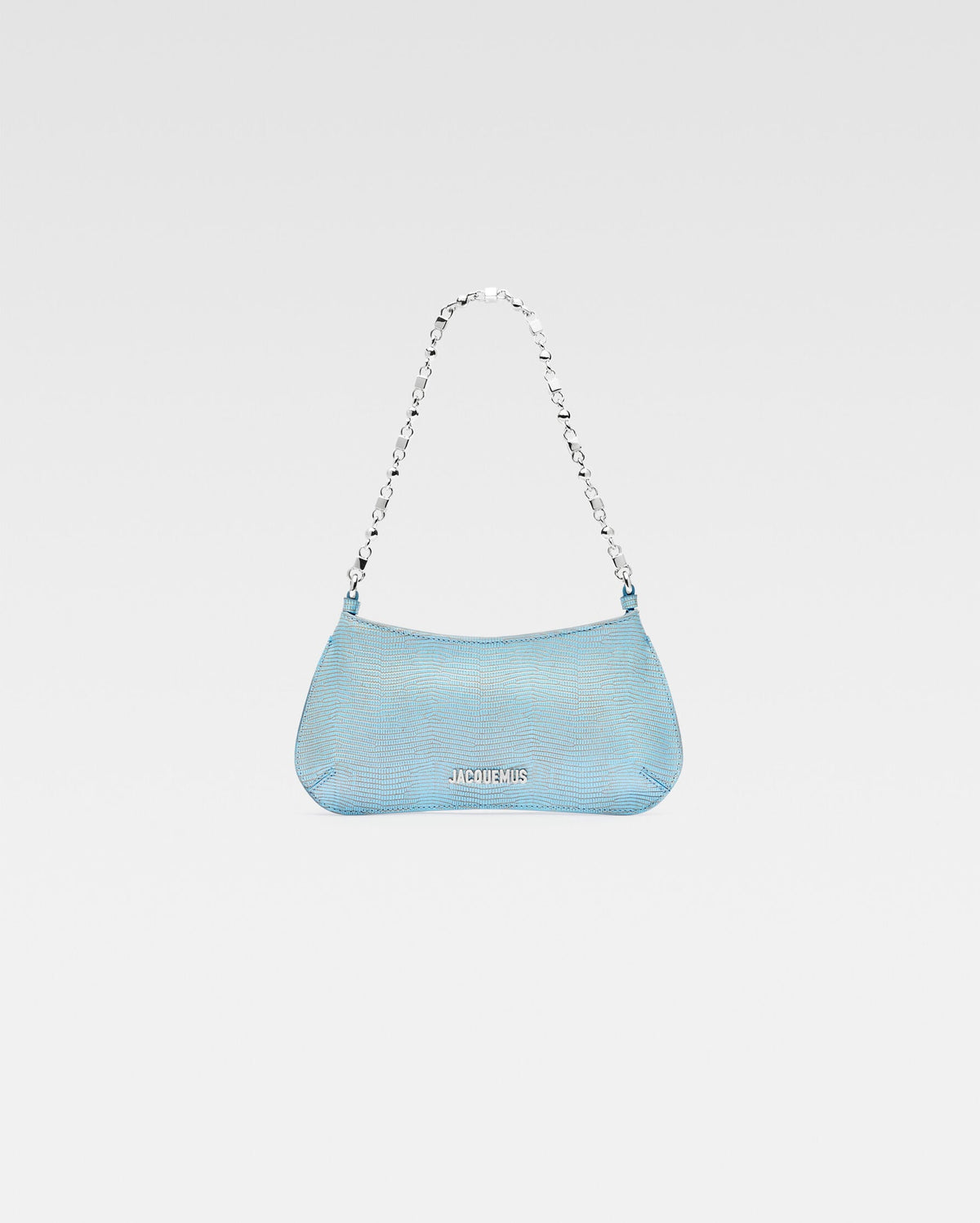 The small Bisou Chaine Light Blue Snake Skin