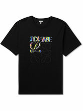 Loewe - Logo Glitch-Print Cotton-Jersey T-Shirt - Black