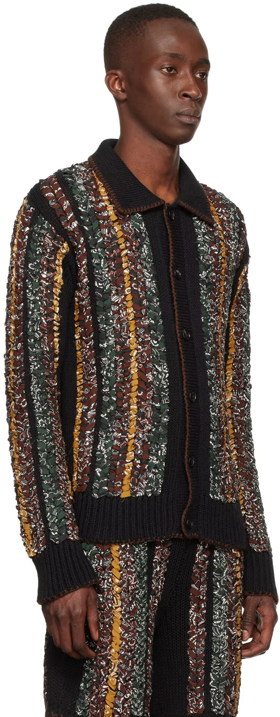 Black Cotton Cardigan