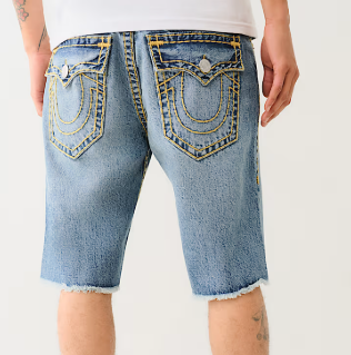 RICKY SUPER T DISTRESSED FLAP DENIM SHORT