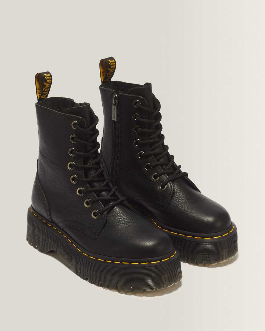Jadon III Boot Pisa Leather Platforms — Black