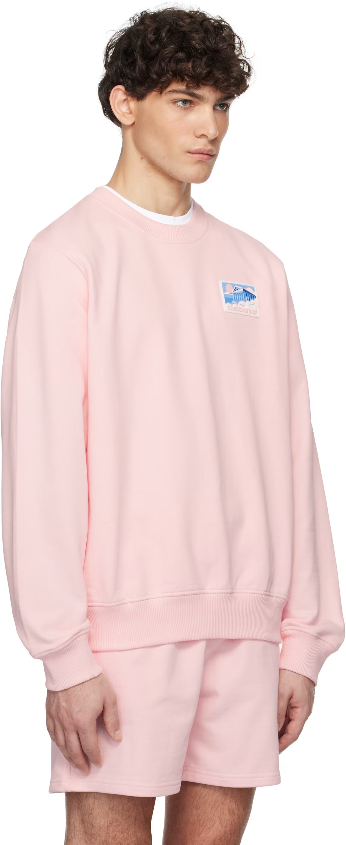 Pink Greek Temple Patch Classic Sweatshirt