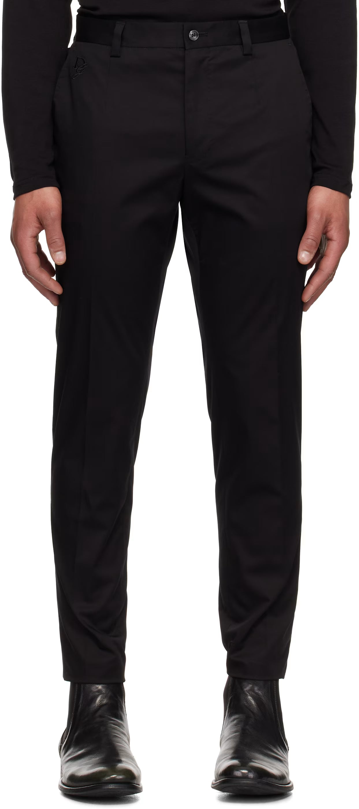 Dolce&Gabbana Black Twill Trousers